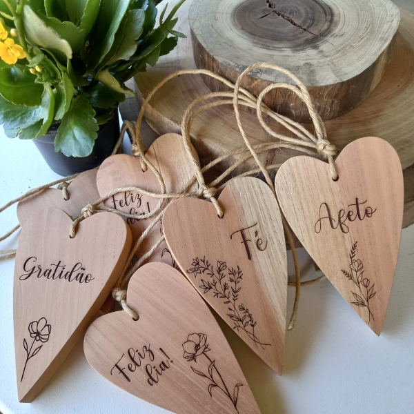 Coração 15x9cm reto country personalizado - Image 2