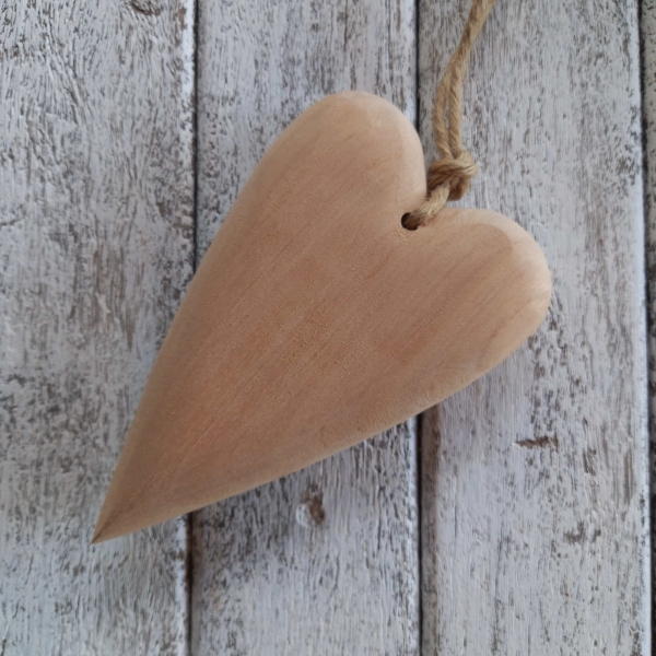 Coração 15x9cm country natural