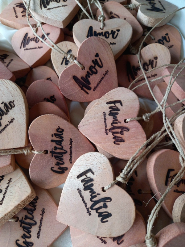 Coração 6 cm reto personalizado