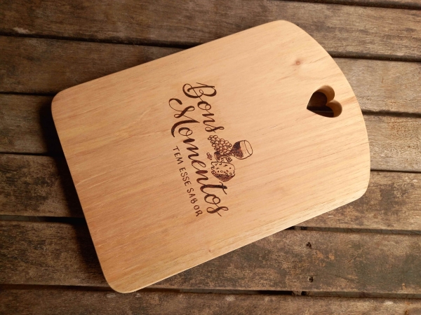 Tábua retangular heart personalizada