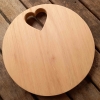 Tábua redonda heart 25 cm natural