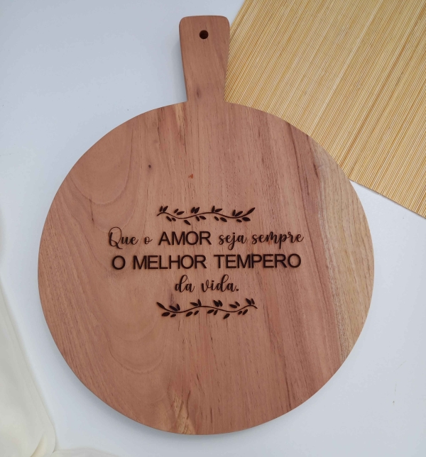 Tábua polenta personalizada
